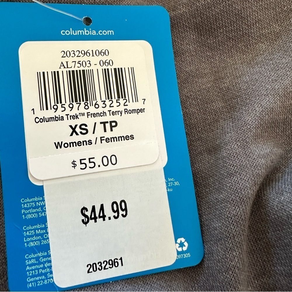 Columbia Women’s French Terry Trek Romper Size XS - Picture 12 of 12